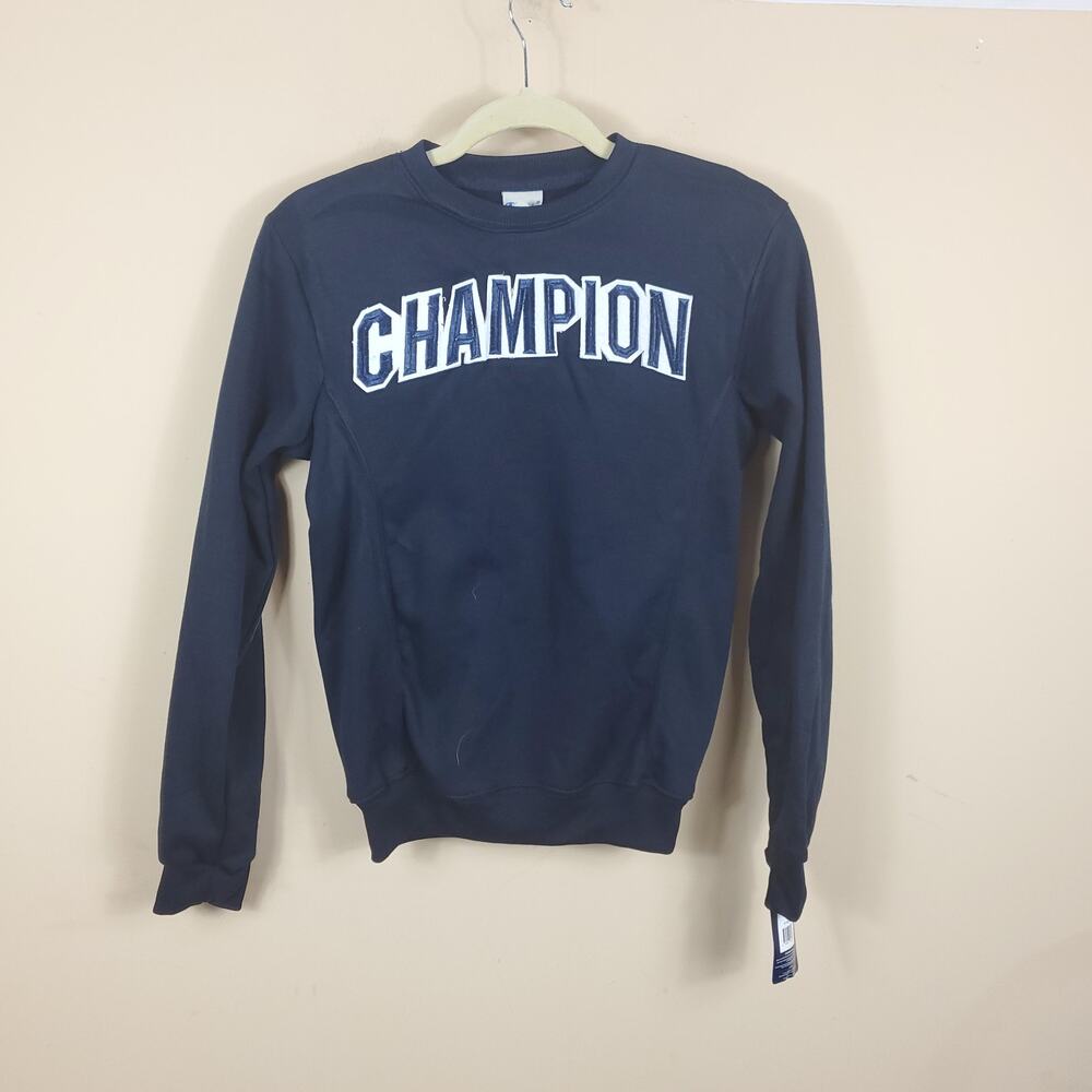 Champion Reverse Weave Crewneck Pullover in Navy Women's Size M